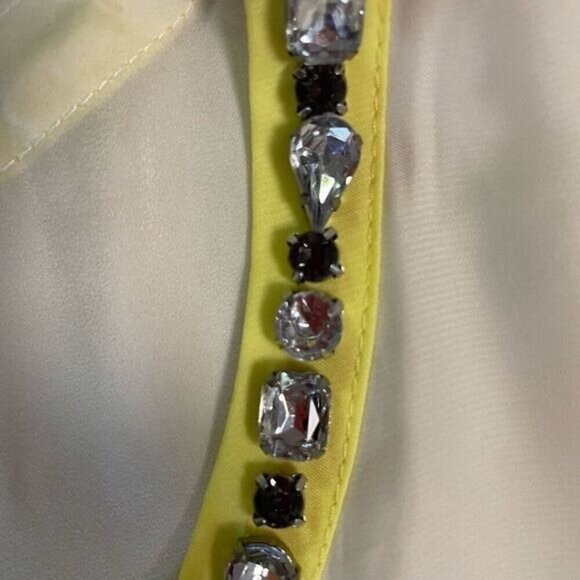 Anthropologie Maeve Jeweled Collar striped Top XS - Picture 5 of 6